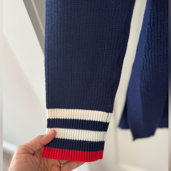 for the Republic Navy blue & red V-Neck Sweater Americana for the USA size L - Picture 6 of 9